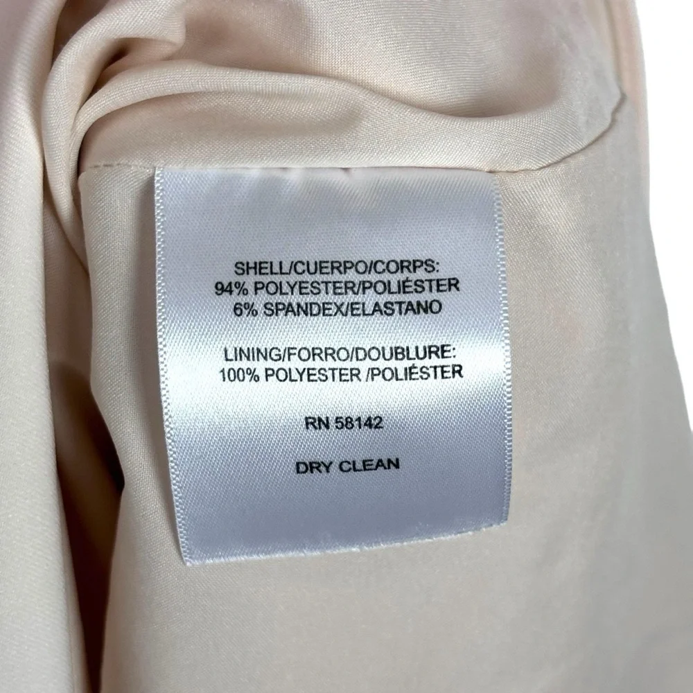 GAL MEETS GLAM ELEANOR PUFF SLEEVE TIE WAIST CREAM SATIN TWILL DRESS